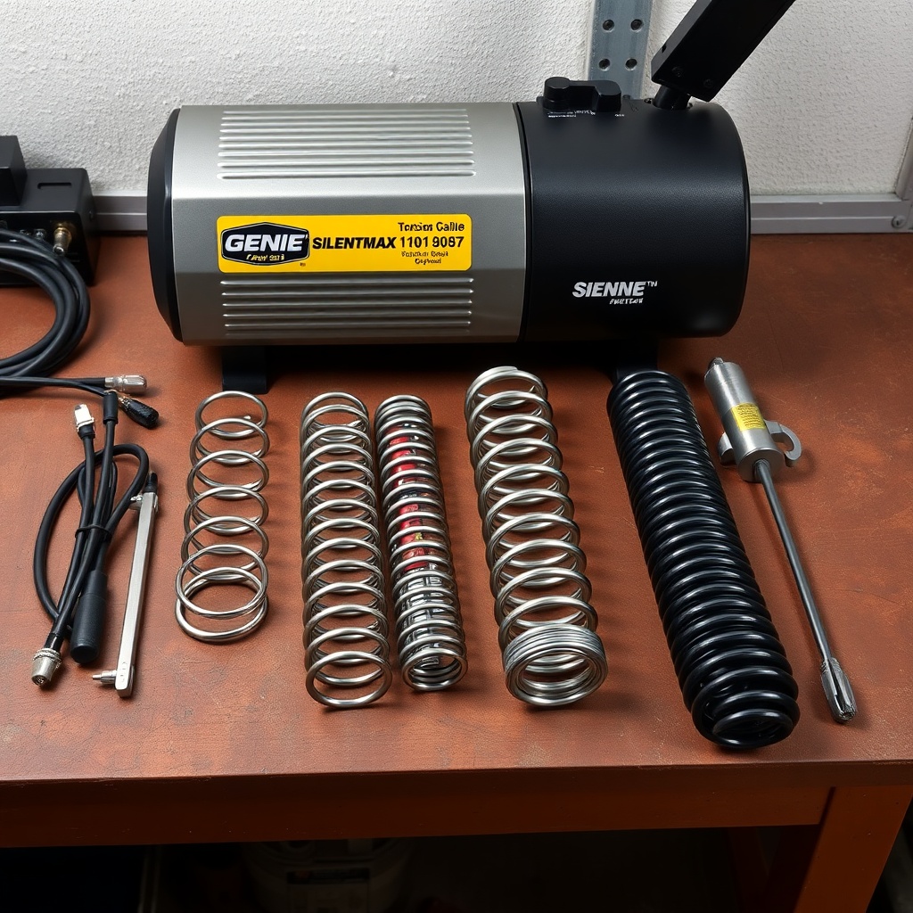 <clean photorealistic photo/illustration of a pair of new torsion springs