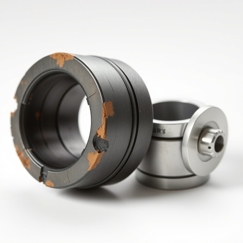 <clean photorealistic photo/illustration of a worn drive coupling from a LiftMaster 8500